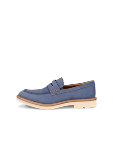 Pánská nubuková kotníčková obuv s mokasínovou špičkou ECCO® Metropole London - Modrá - O