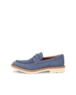 Pánská nubuková kotníčková obuv s mokasínovou špičkou ECCO® Metropole London - Modrá - O