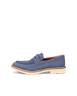 ECCO® Metropole London chaussures nubuck à bout mocassin pour homme - Bleu - O