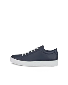 Men's ECCO® Soft 60 Leather Trainer - Blue - O