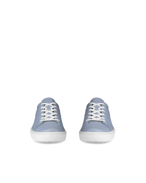 Men's ECCO® Soft 60 Leather Trainer - Blue - Front_Pair