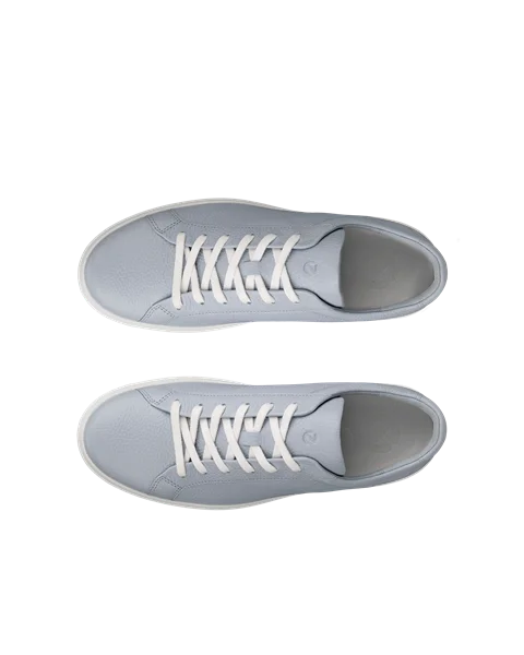Men's ECCO® Soft 60 Leather Trainer - Blue - Top_Left_Pair