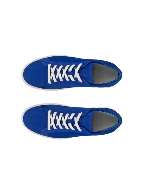 ECCO® Soft 60 sneakers i nubuck til herrer - Blå - Top_Left_Pair
