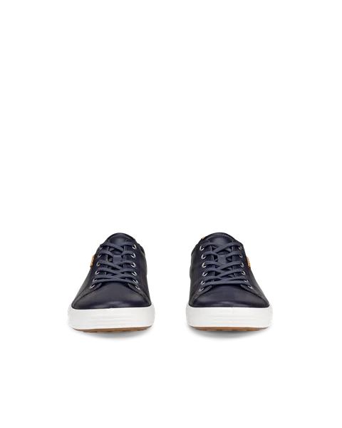 ECCO® Soft 7 sneakers i læder til herrer - Blå - Front_Pair