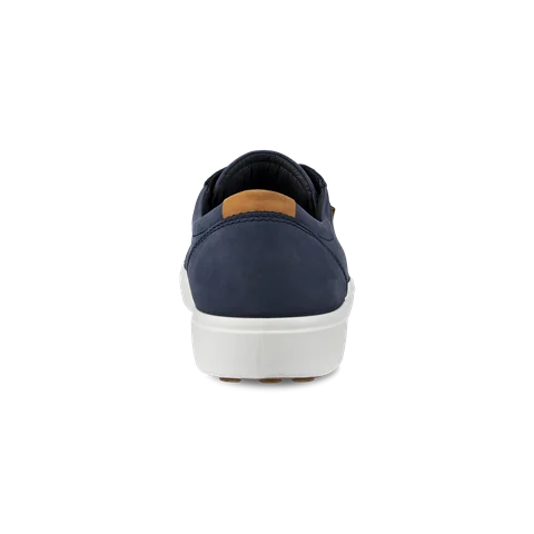 ECCO® Soft 7 sneakers i nubuck til herrer - Blå - Heel