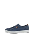 ECCO® Soft 7 Heren nubuck sneaker - Blauw - O