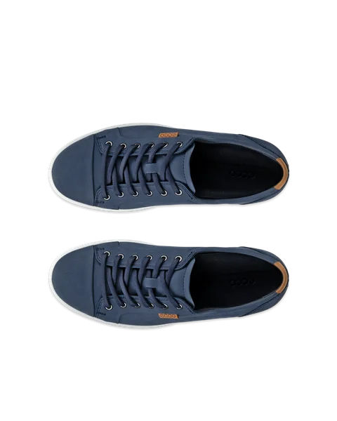 ECCO® Soft 7 Herren Sneaker aus Nubukleder - Blau - Top_Left_Pair