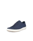 ECCO® Soft 7 Heren nubuck sneaker - Blauw - M