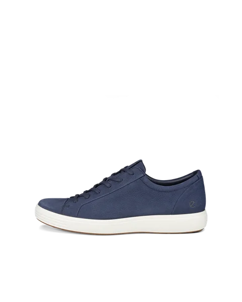 Męskie nubukowe sneakersy ECCO® Soft 7 - Niebieski - O