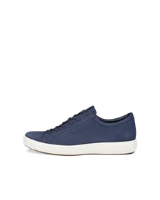 Męskie nubukowe sneakersy ECCO® Soft 7 - Niebieski - O