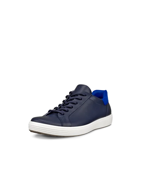 ECCO® Soft 7 Herren Ledersneaker - Blau - M