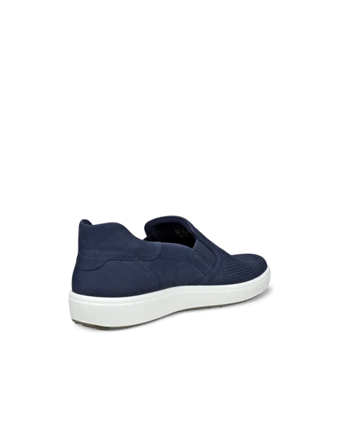 ECCO® Soft 7 Herren Sneaker aus Nubukleder - Blau - B