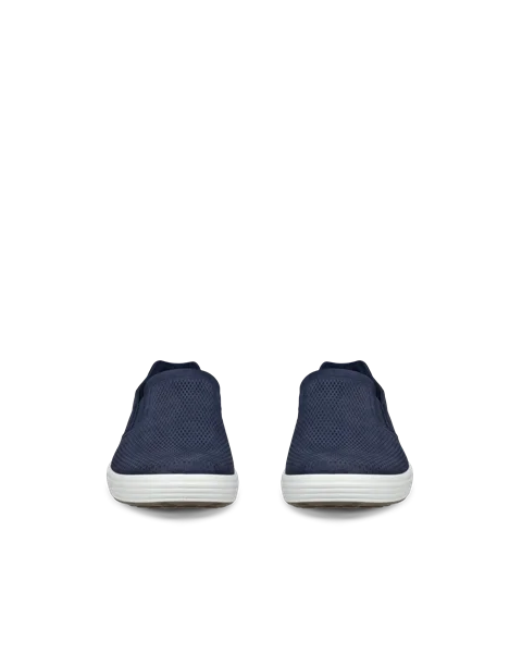 ECCO® Soft 7 Herren Sneaker aus Nubukleder - Blau - Front_Pair