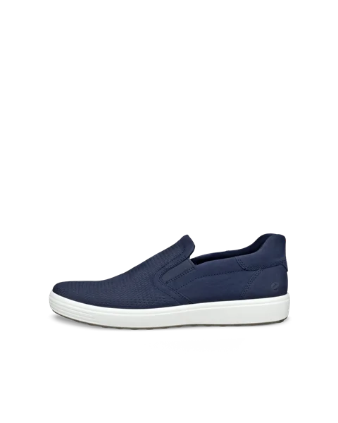 ECCO® Soft 7 Herren Sneaker aus Nubukleder - Blau - O