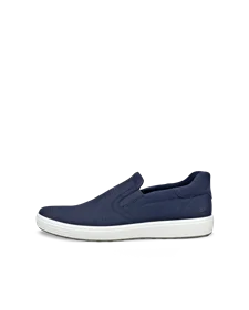 ECCO® Soft 7 Herren Sneaker aus Nubukleder - Blau - O