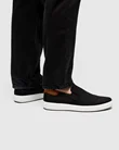 Men's ECCO® Soft 7 Nubuck Trainer - Blue - Lifestyle_Image_1