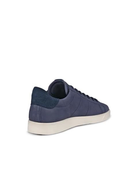 Men's ECCO® Street Lite Leather Trainer - Blue - B