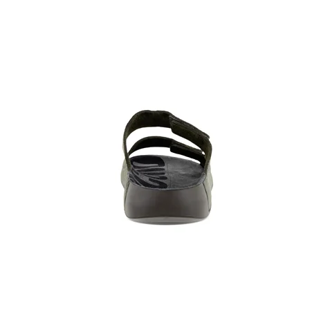 ECCO® Cozmo sandaler i nubuck med to remme til herrer - Grøn - Heel