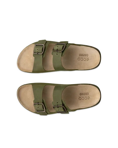 ECCO® Cozmo herre sandal to stropper nubuk - Grønn - Top_Left_Pair