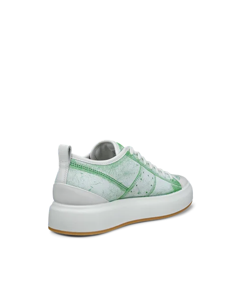 Men's ECCO® Street Ace Leather Trainer - Green - B