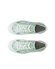 Men's ECCO® Street Ace Leather Trainer - Green - Top_Left_Pair