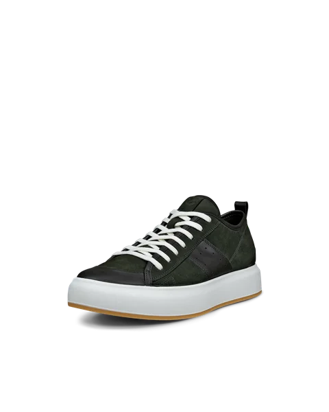 ECCO® Street Ace Nubucksneaker herr - Grön - M