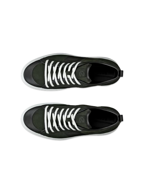 ECCO® Street Ace Nubucksneaker herr - Grön - Top_Left_Pair