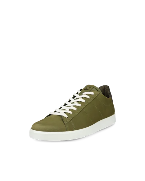 ECCO® Street Lite Herren Sneaker aus Nubukleder - Grün - M