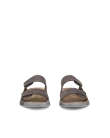 ECCO® Cozmo sandale en nubuck deux brides pour homme - Gris - Front_Pair