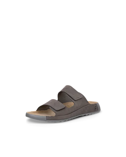ECCO® Cozmo sandale en nubuck deux brides pour homme - Gris - M