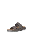 ECCO® Cozmo sandale en nubuck deux brides pour homme - Gris - M