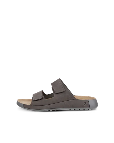ECCO® Cozmo sandale en nubuck deux brides pour homme - Gris - O