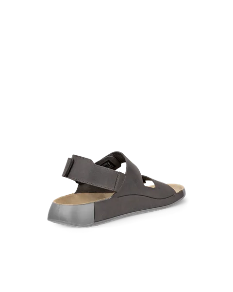 ECCO® Cozmo Heren nubuck sandaal met twee bandjes - Grijs - B