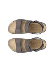 ECCO® Cozmo Heren nubuck sandaal met twee bandjes - Grijs - Top_Left_Pair