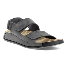 Men's ECCO® Cozmo Nubuck Two Strap Sandal - Grey - Main