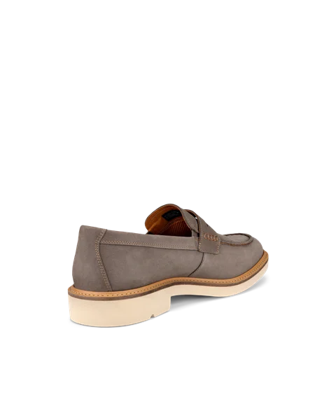 Pánská nubuková kotníčková obuv s mokasínovou špičkou ECCO® Metropole London - Šedá - B