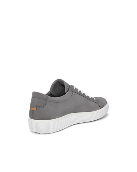 ECCO® Soft 60 Heren nubuck sneaker - Grijs - B
