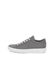 ECCO® Soft 60 Heren nubuck sneaker - Grijs - O