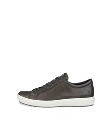 ECCO® Soft 7 Heren nubuck sneaker - Grijs - O