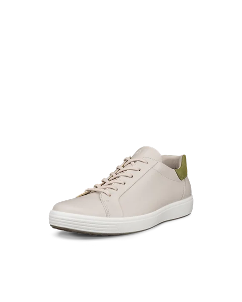 ECCO® Soft 7 Herren Ledersneaker - Beige - M