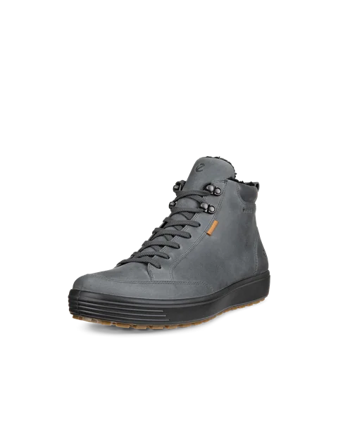 Men's ECCO® Soft 7 Tred Nubuck Gore-Tex Mid-Cut Boot - Grey - M