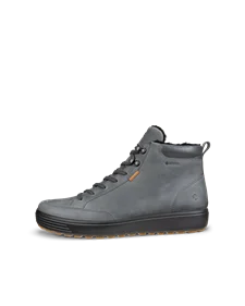 Men's ECCO® Soft 7 Tred Nubuck Gore-Tex Mid-Cut Boot - Grey - O