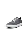 Men's ECCO® Street Ace Leather Trainer - Grey - M