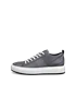 Men's ECCO® Street Ace Leather Trainer - Grey - O