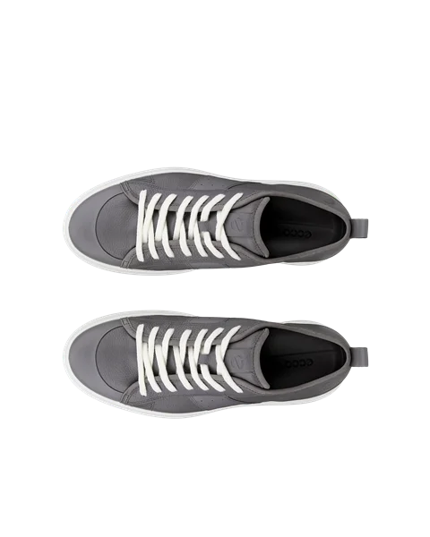 ECCO® Street Ace baskets en cuir pour homme - Gris - Top_Left_Pair