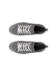 Men's ECCO® Street Ace Leather Trainer - Grey - Top_Left_Pair