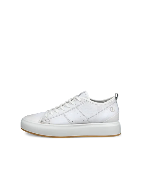 ECCO® Street Ace baskets en cuir pour homme - Gris - O