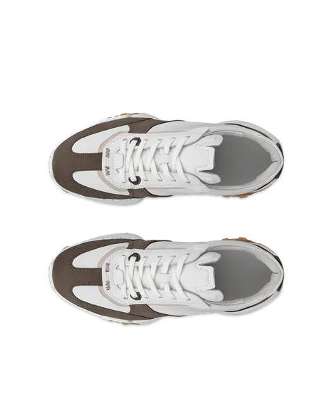 ECCO® Retro Sneaker ādas ikdienas apavi vīriešiem - Daudzkrāsains - Top_Left_Pair