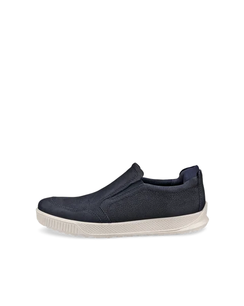 ECCO® Byway chaussures sans lacet en nubuck pour homme - Bleu marine - O