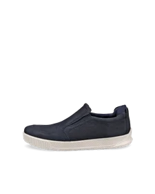 ECCO® Byway chaussures sans lacet en nubuck pour homme - Bleu marine - O